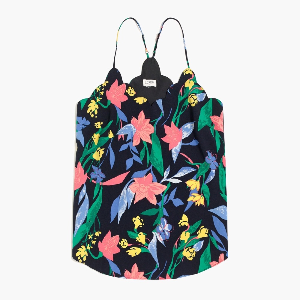 J. Crew scalloped floral cami